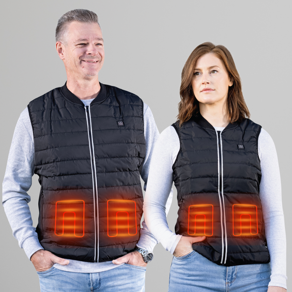 Jackoli™ Heated Vest - Black (Unisex) with 10k Battery